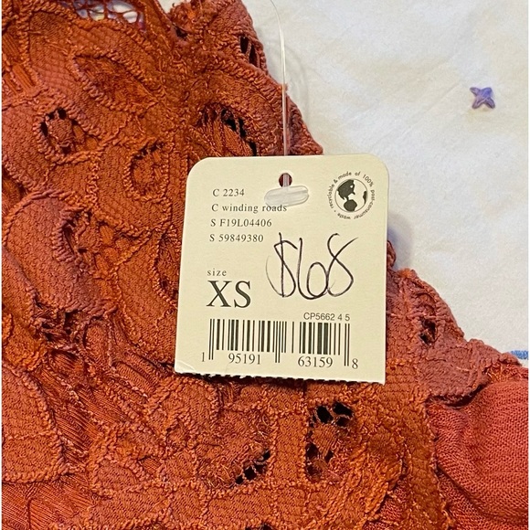 NWT Free People Adella lace cami Sz L🧡 - Picture 11 of 15